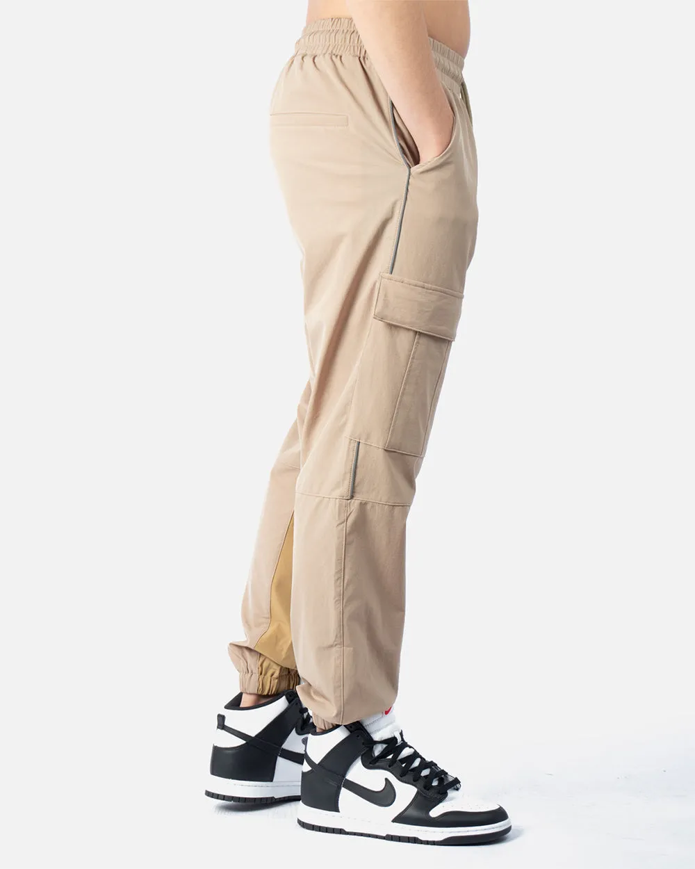 SSS SILVER VEINS NYLON CARGO PANTS SAND