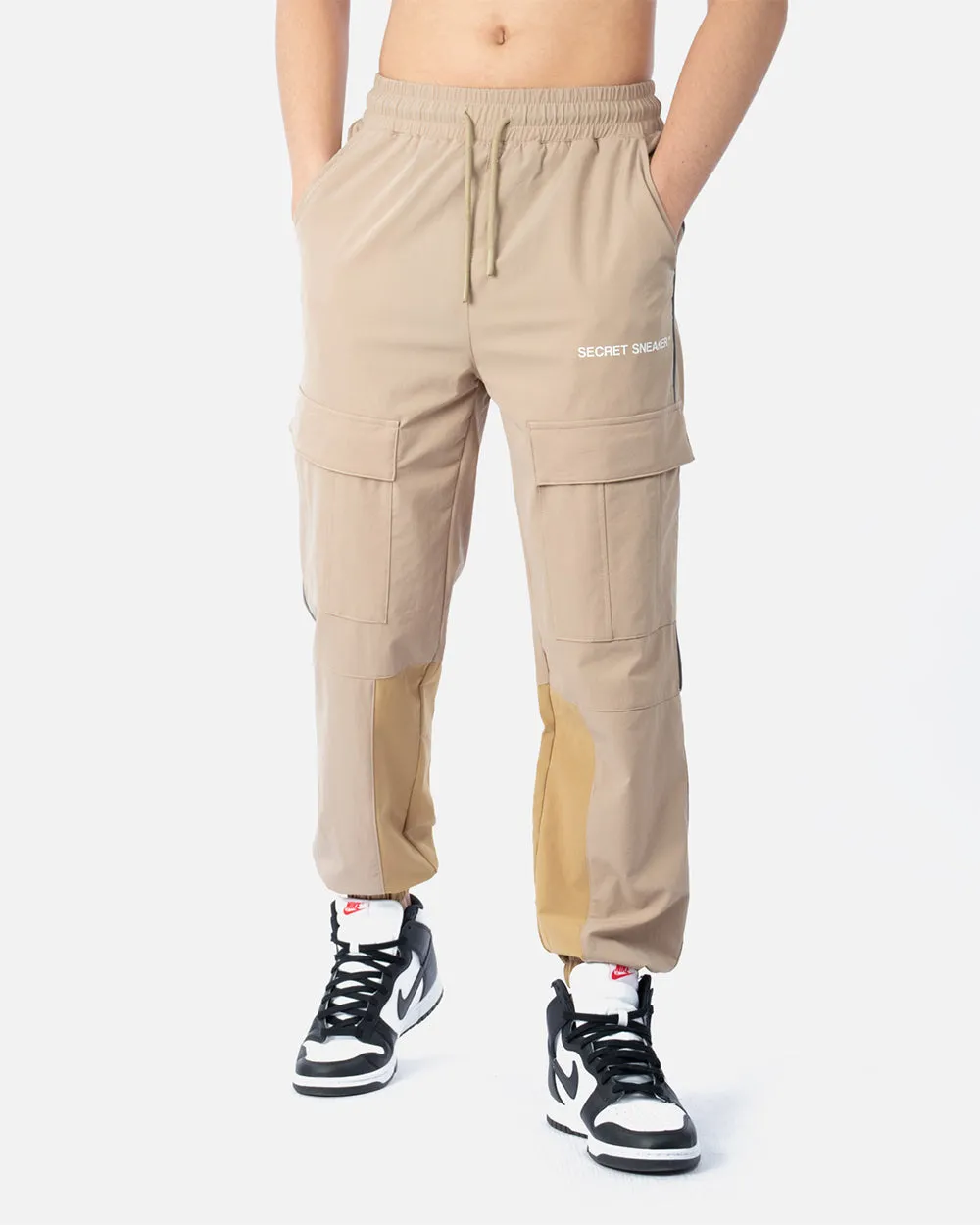 SSS SILVER VEINS NYLON CARGO PANTS SAND