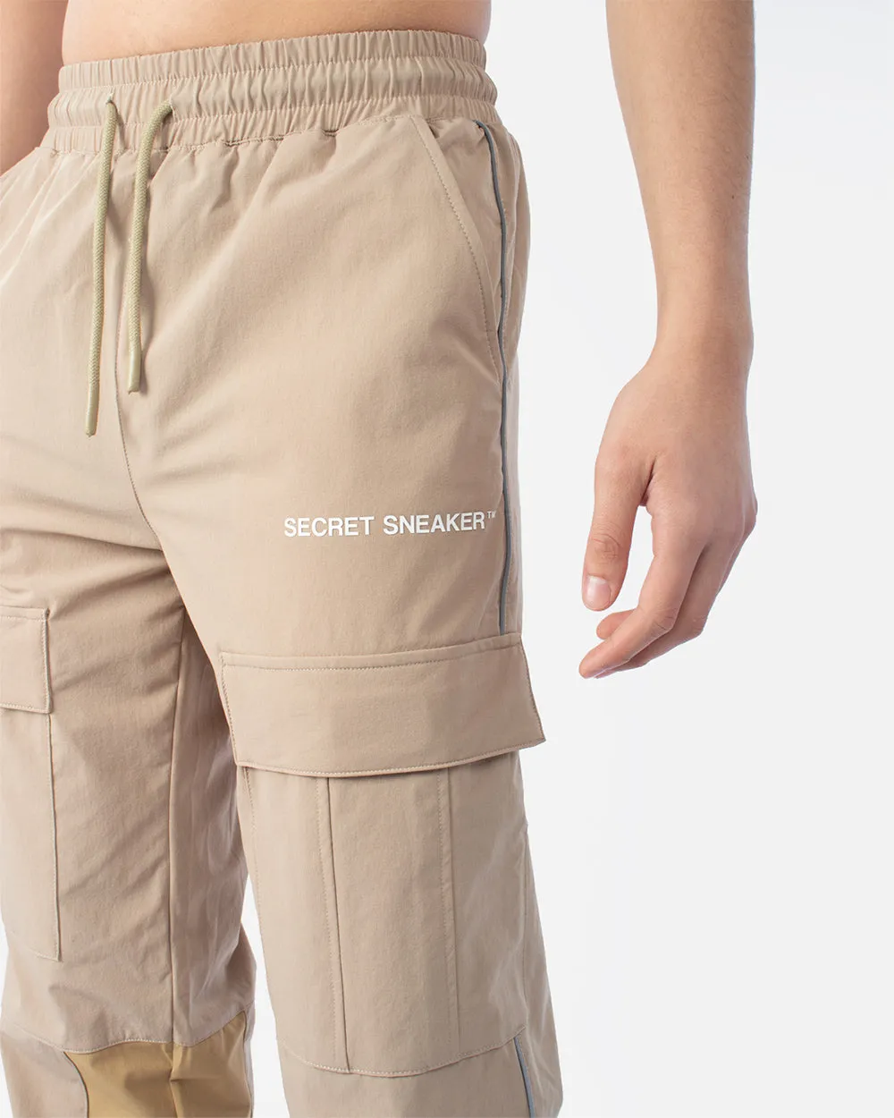 SSS SILVER VEINS NYLON CARGO PANTS SAND