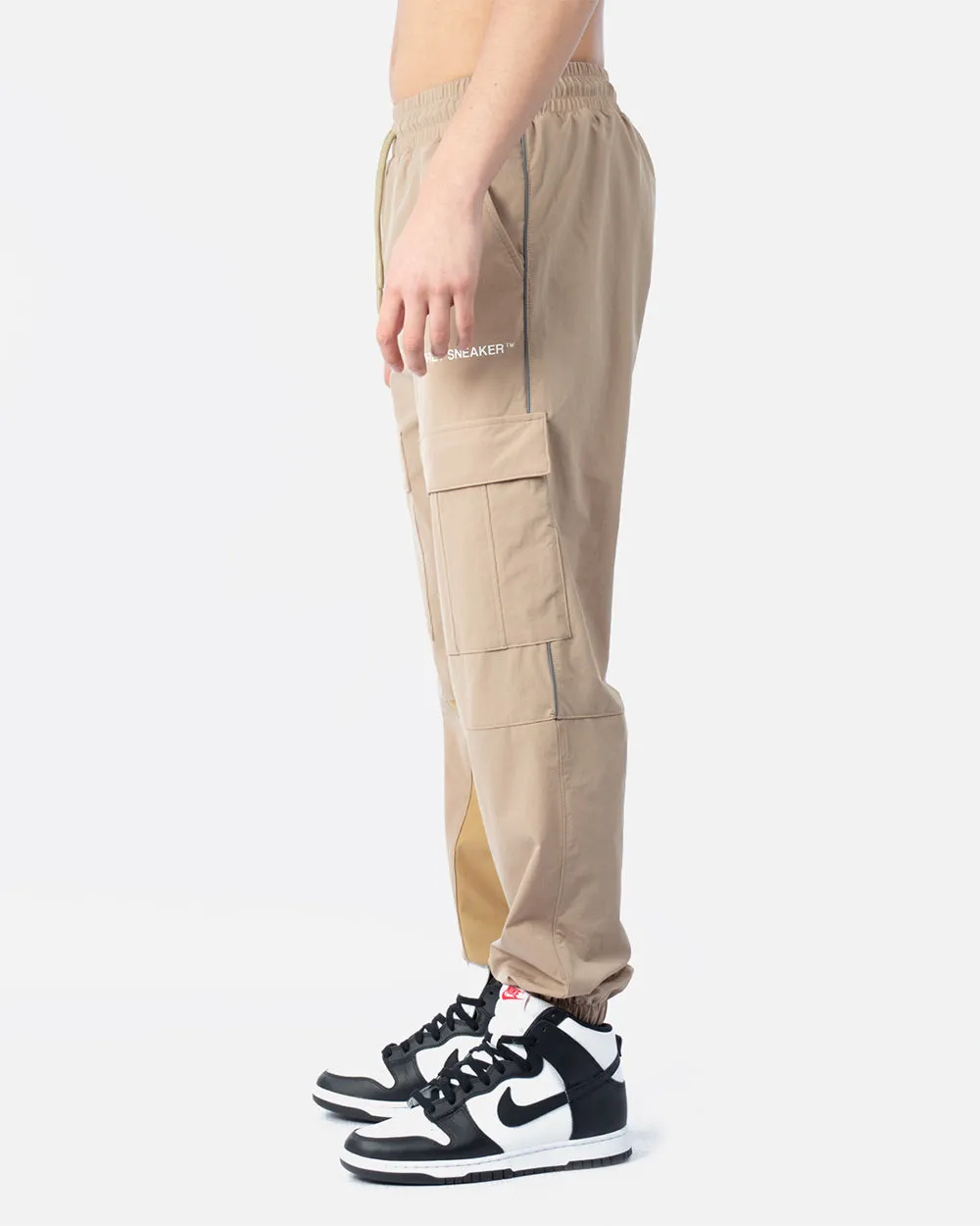 SSS SILVER VEINS NYLON CARGO PANTS SAND