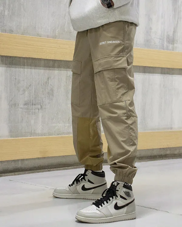 SSS SILVER VEINS NYLON CARGO PANTS SAND