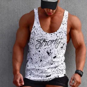Street Fitness Sports Printed Vest Men