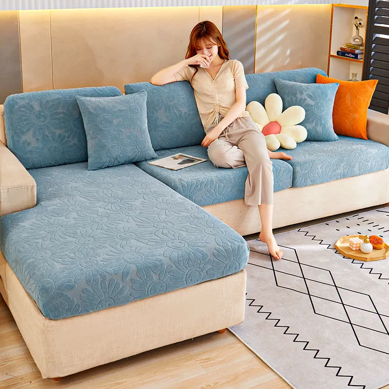 Stretch jacquard velvet sofa cover non-slip simple modern sofa cover