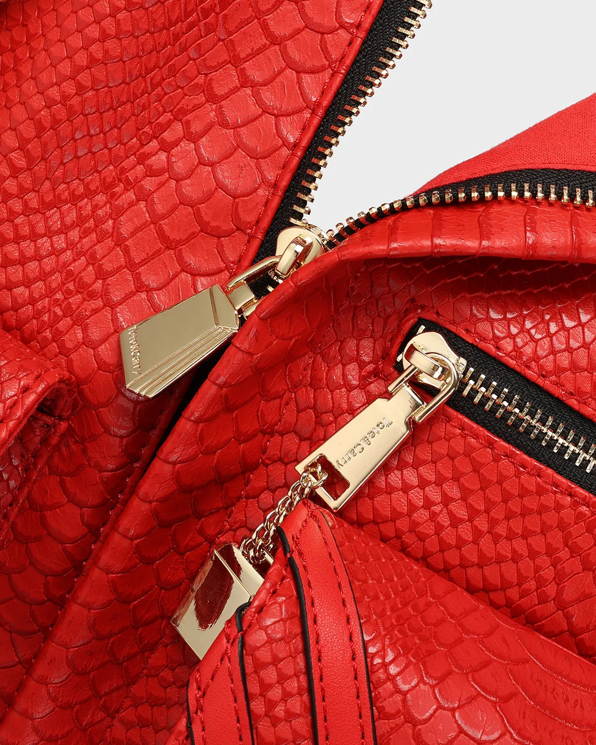Tactical Leather Vest in Red