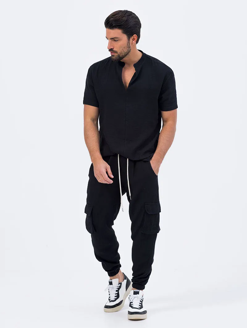 TYLER CARGO PANTS IN BLACK