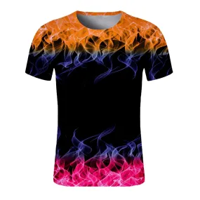 Unisex 3D Print Summer T-Shirt: Vibrant Short Sleeve Casual Top