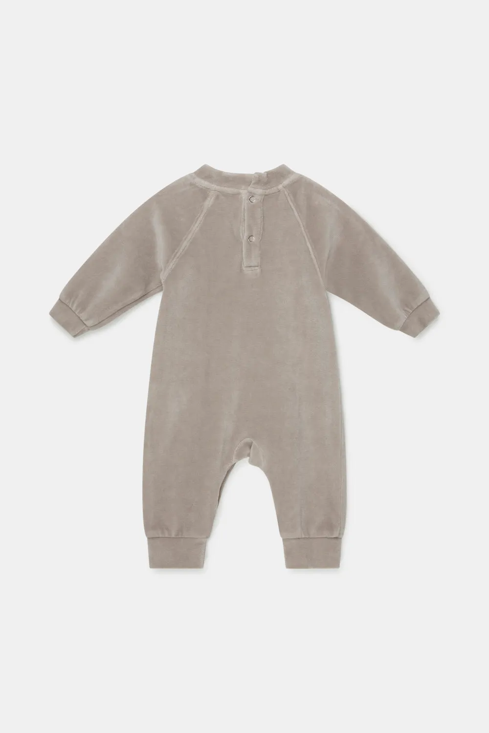 Velour baby jumpsuit