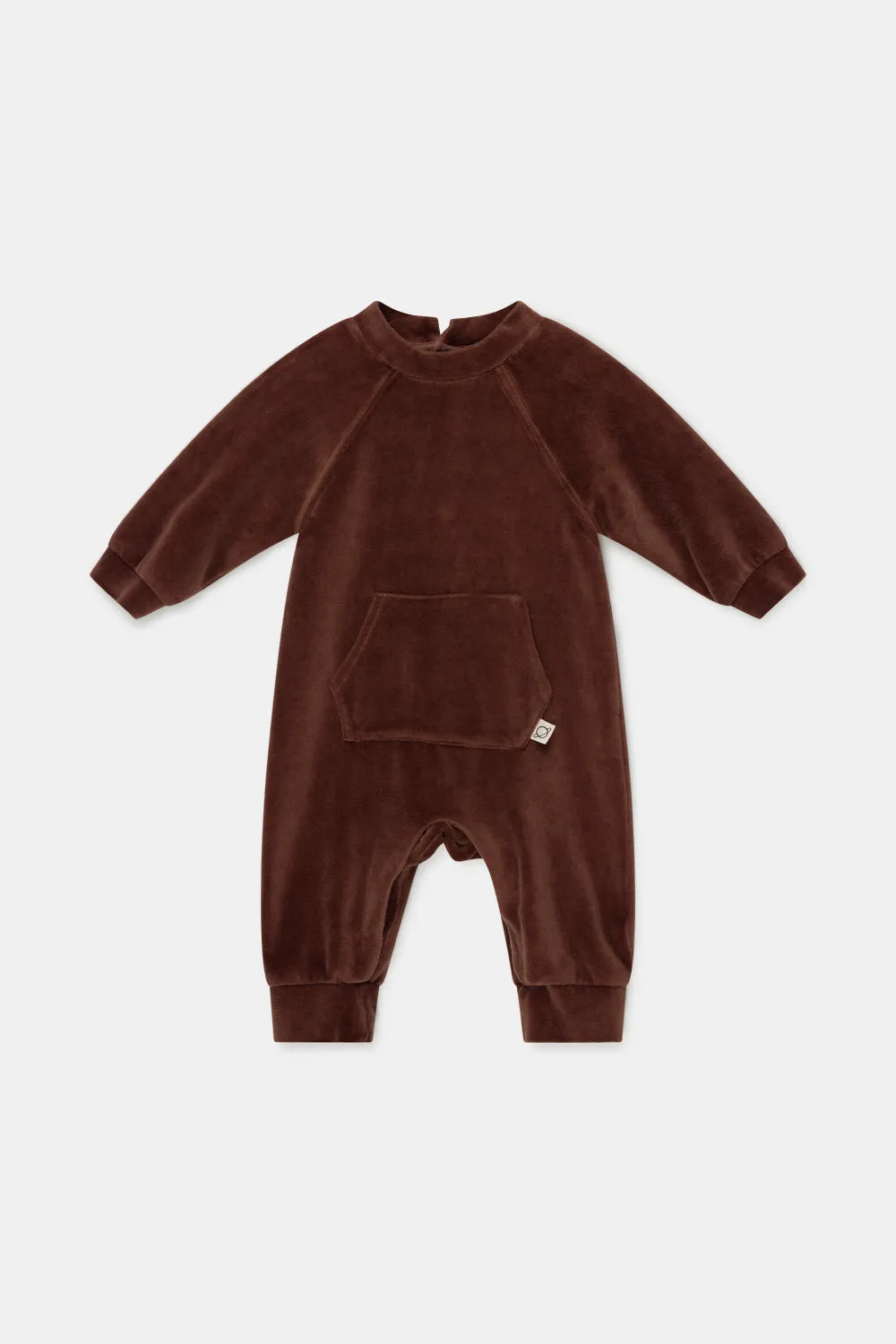 Velour baby jumpsuit