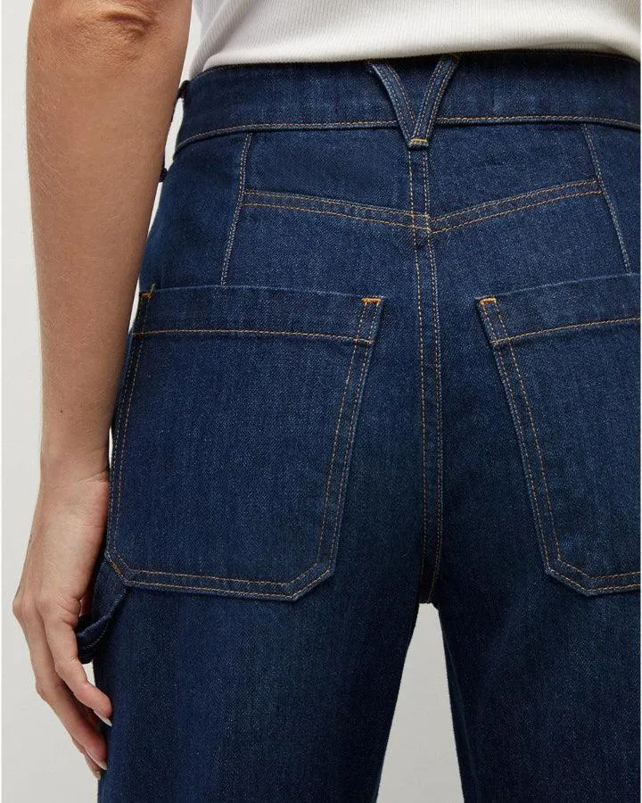 Veronica Beard Dylan Straight Leg Cuffed Jean