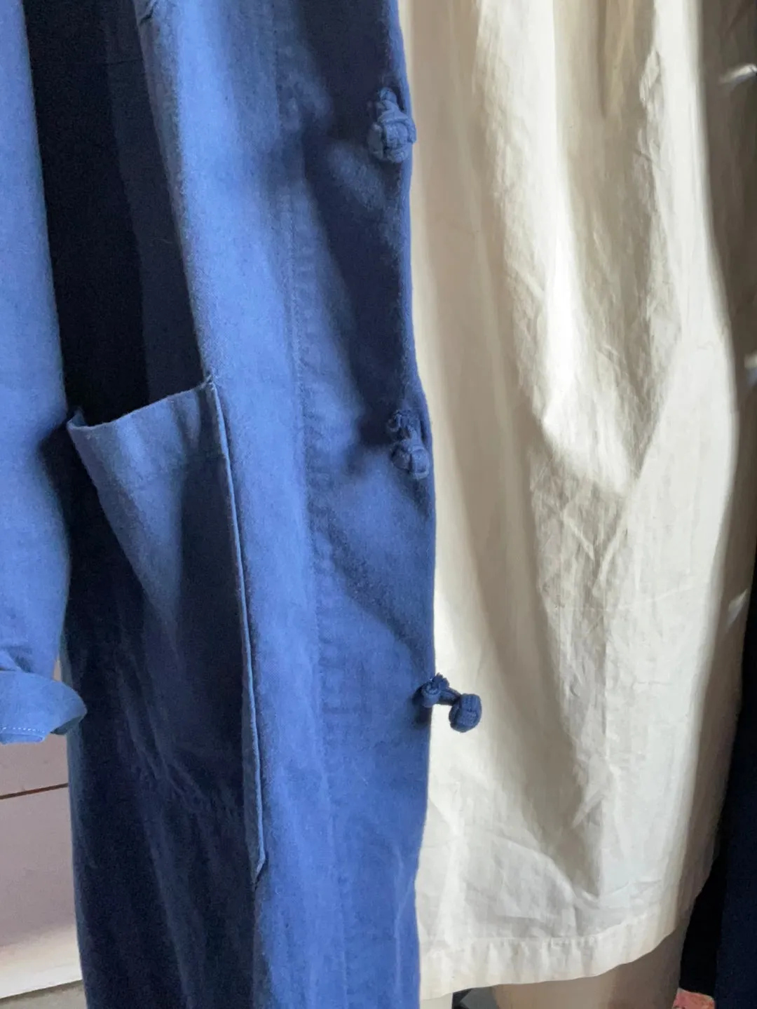 Vintage French Indigo Trench