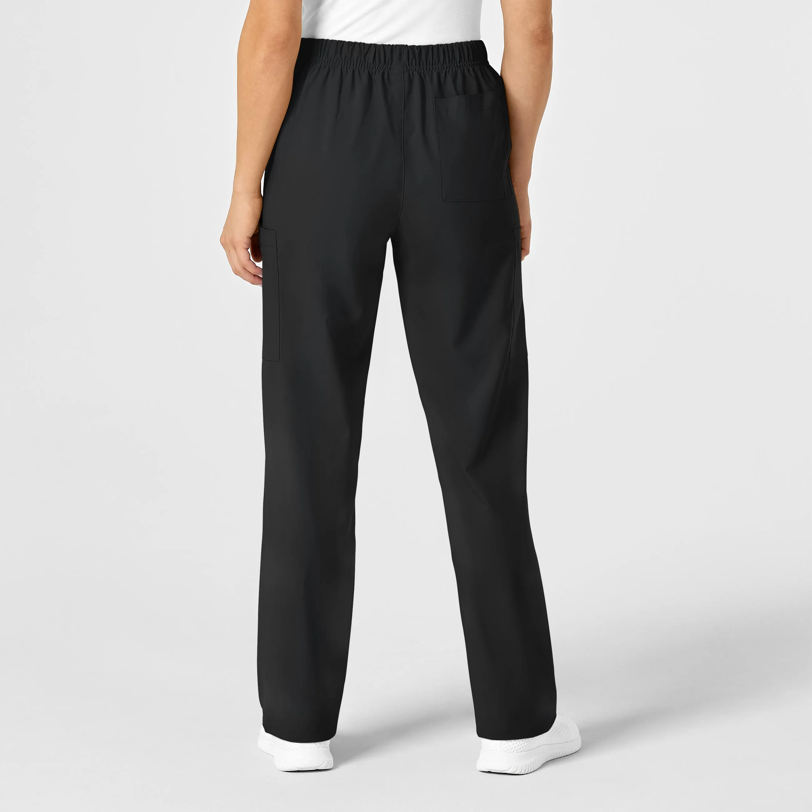 W123 Unisex Multi-Cargo Scrub Pant - Black