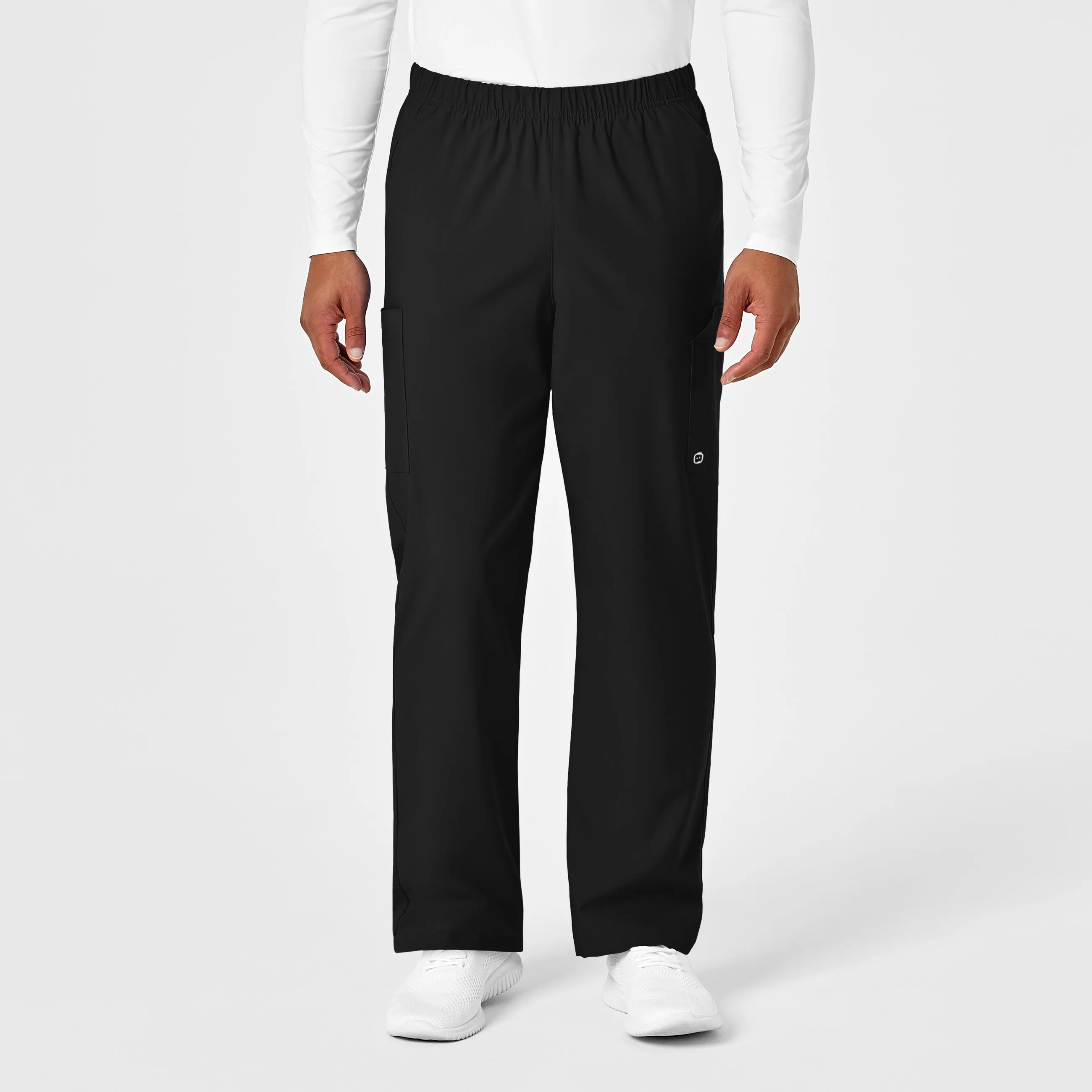 W123 Unisex Multi-Cargo Scrub Pant - Black