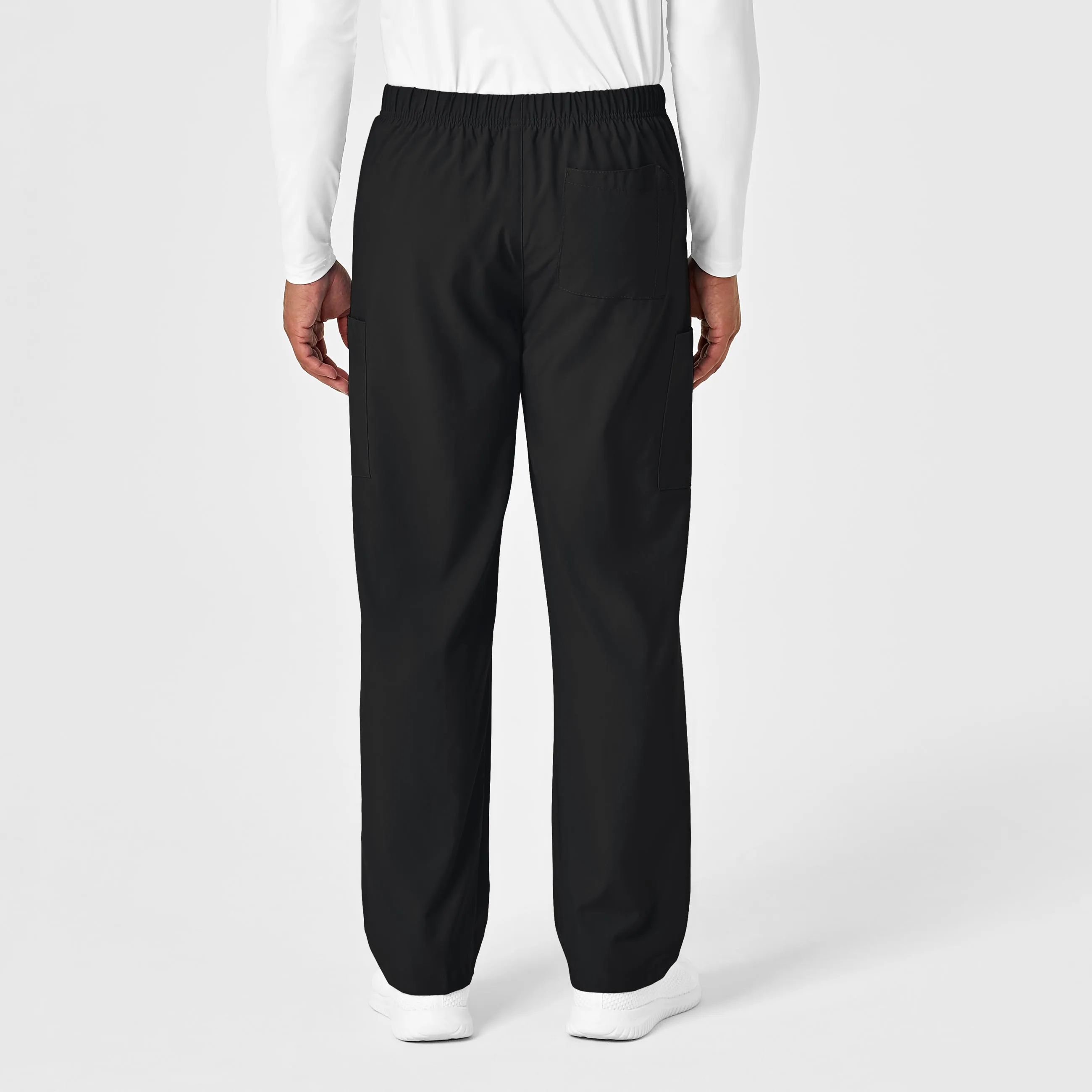 W123 Unisex Multi-Cargo Scrub Pant - Black