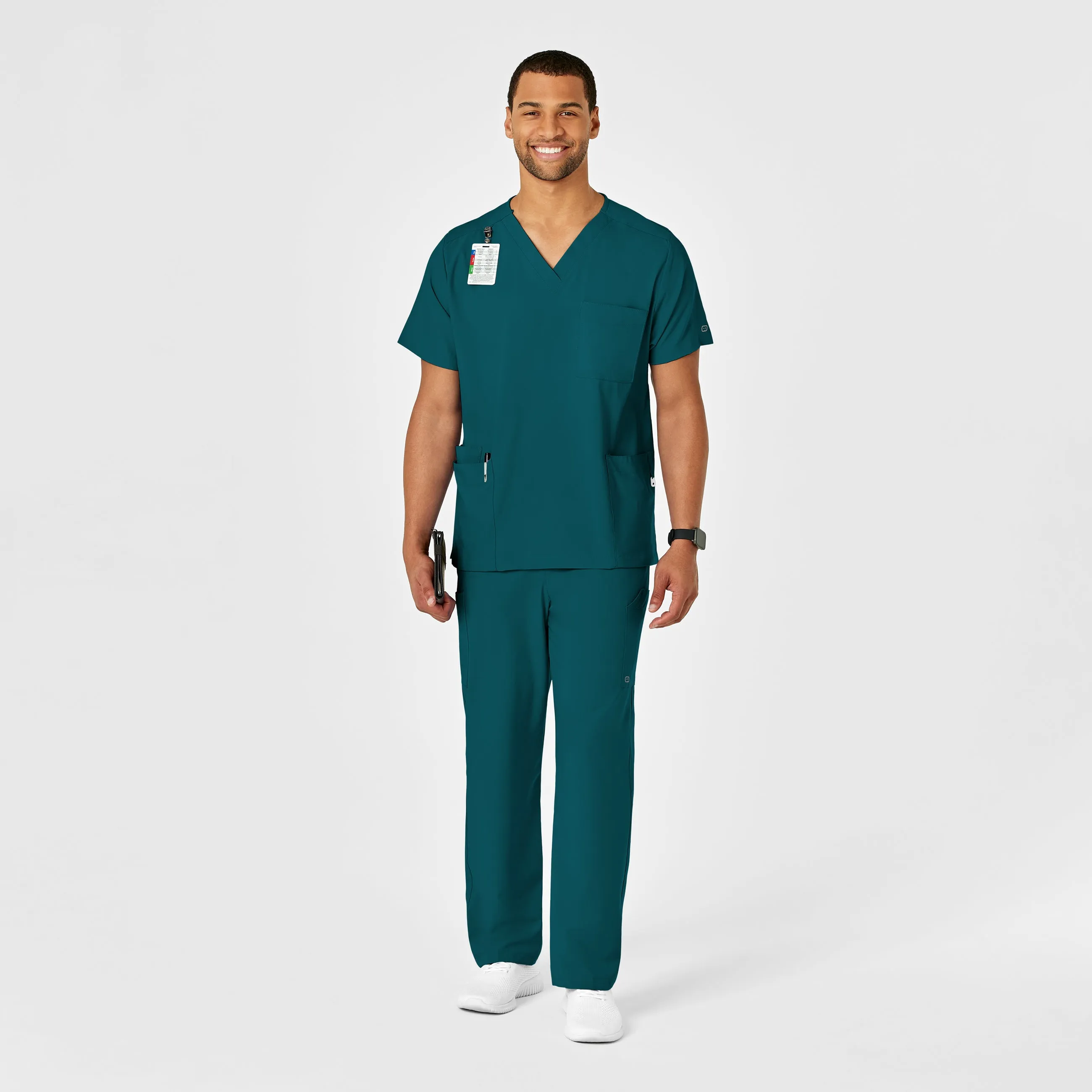 W123 Unisex Multi-Cargo Scrub Pant - Caribbean