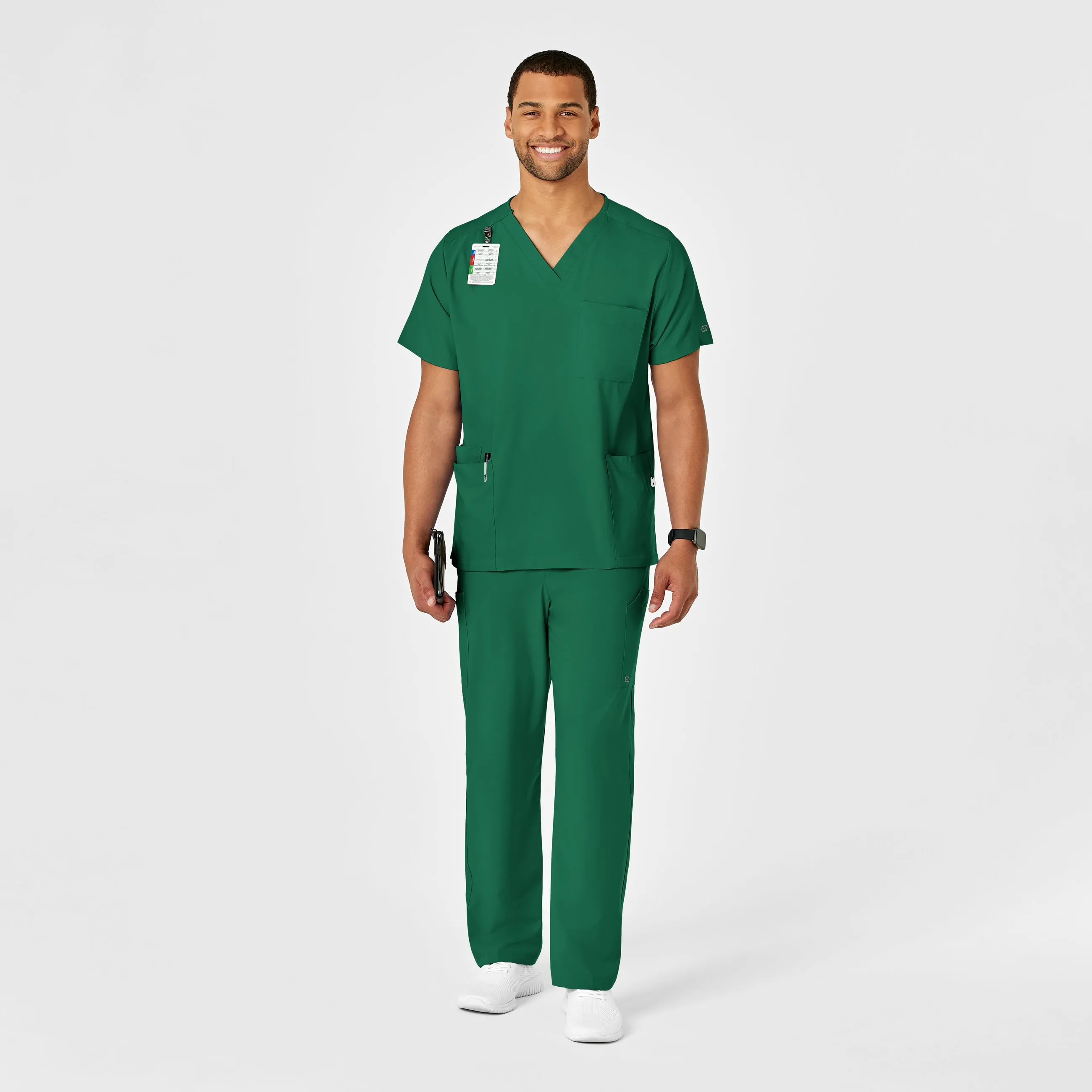 W123 Unisex Multi-Cargo Scrub Pant - Hunter