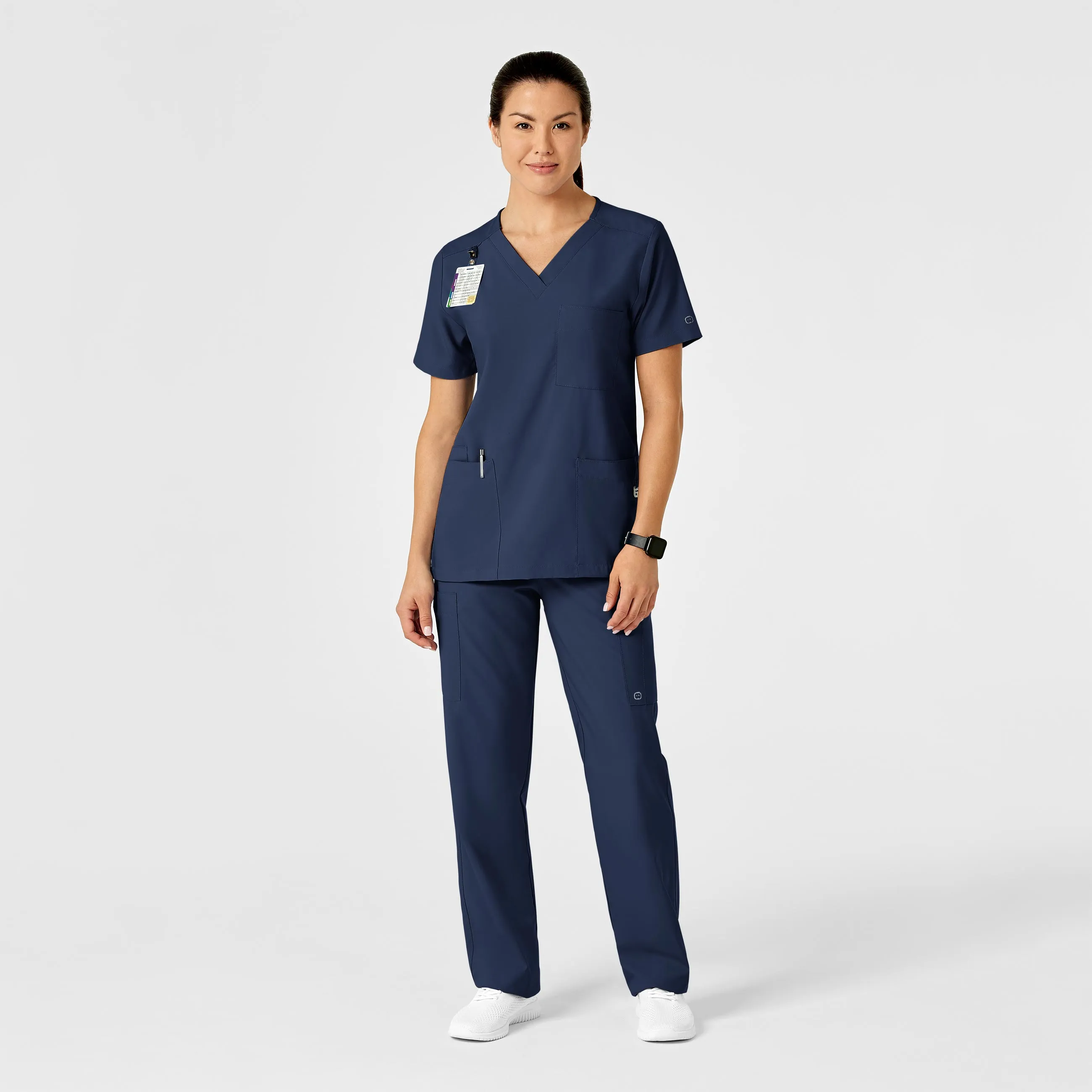 W123 Unisex Multi-Cargo Scrub Pant - Navy