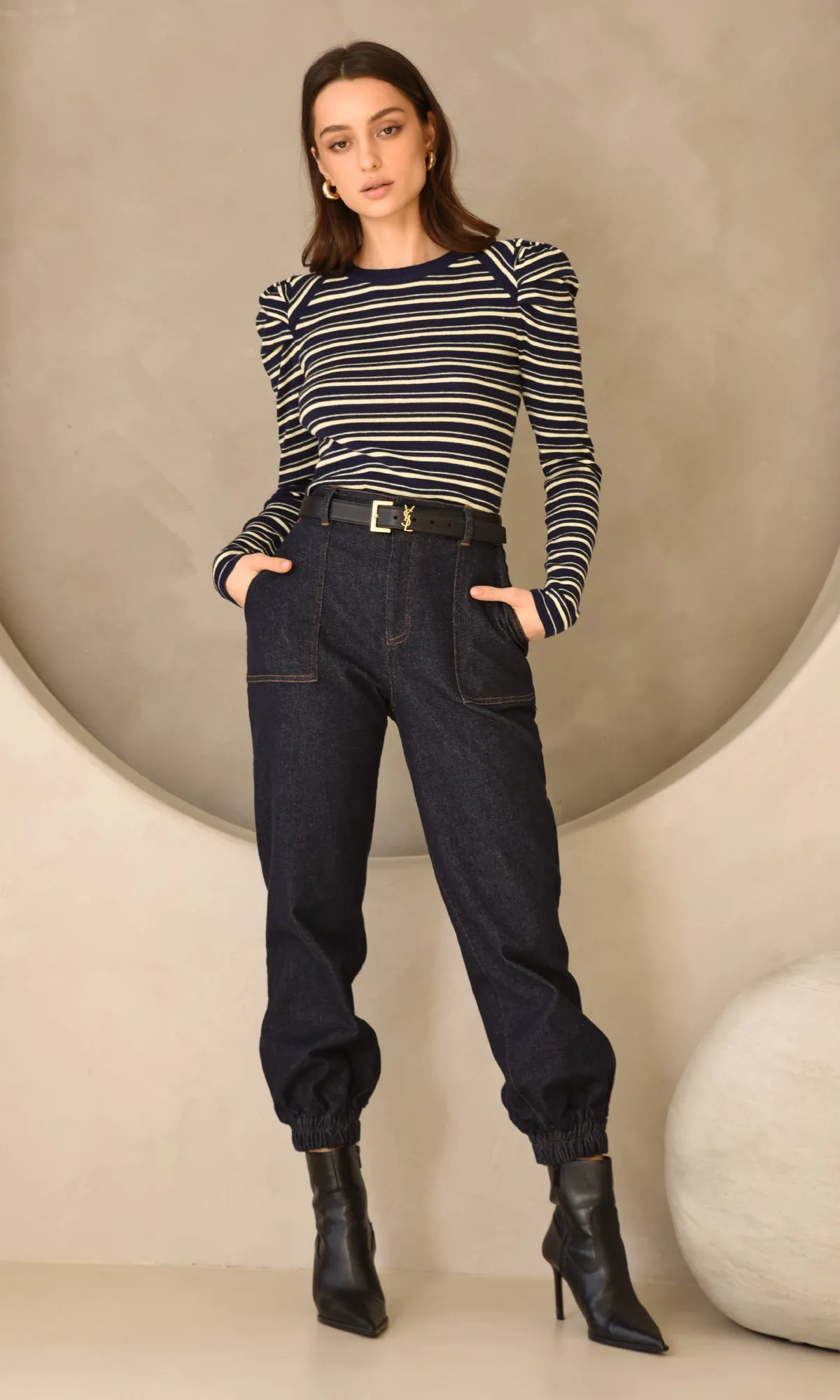 Wally Stripe Knit Top