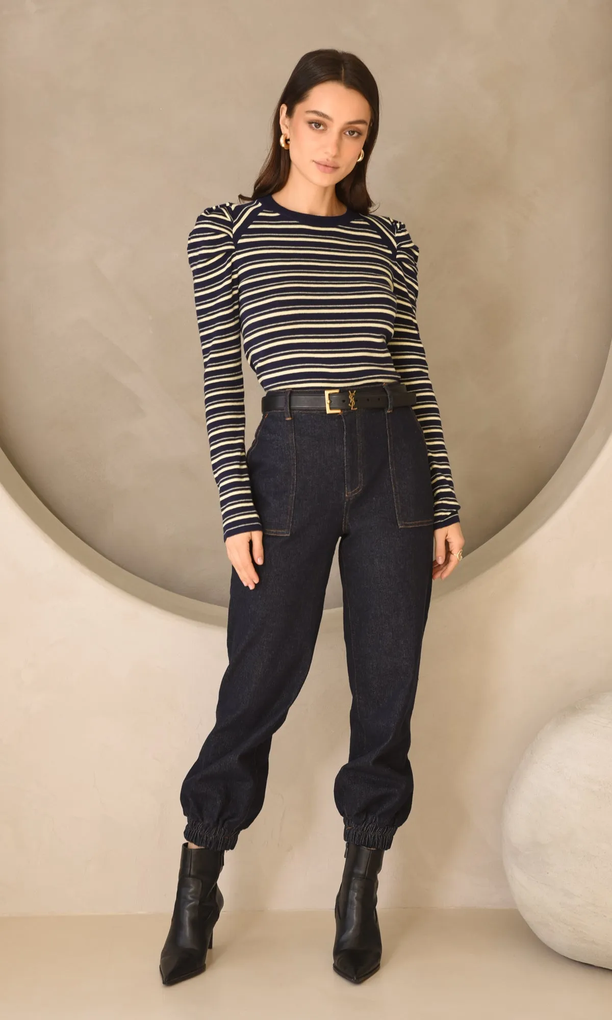 Wally Stripe Knit Top