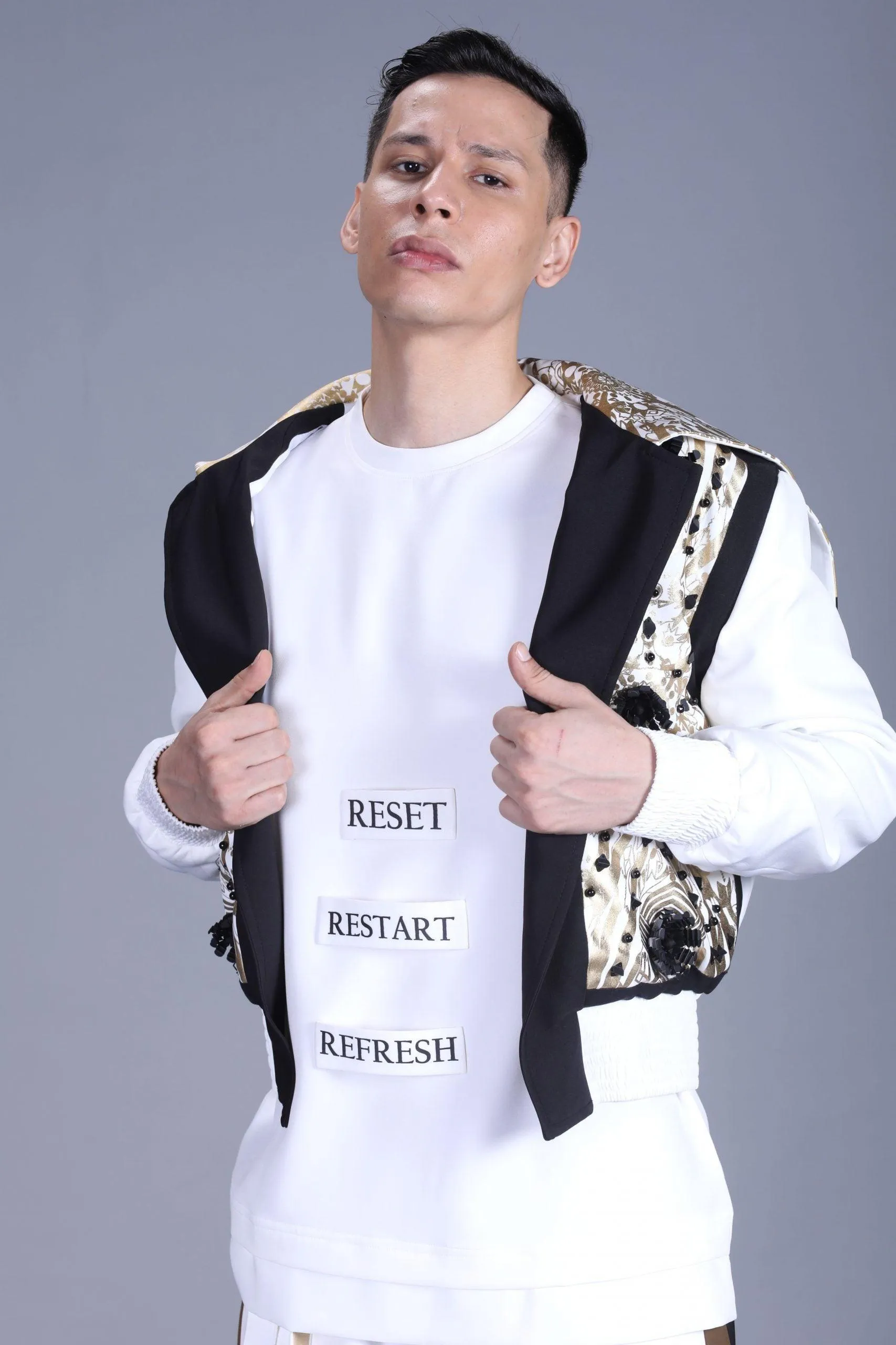 White Slogans T-Shirt