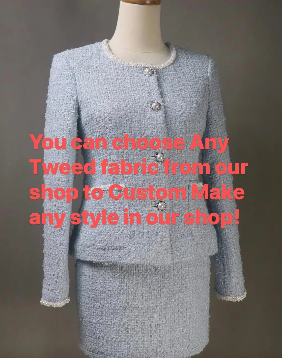 White Tweed Shirt with Black Strips