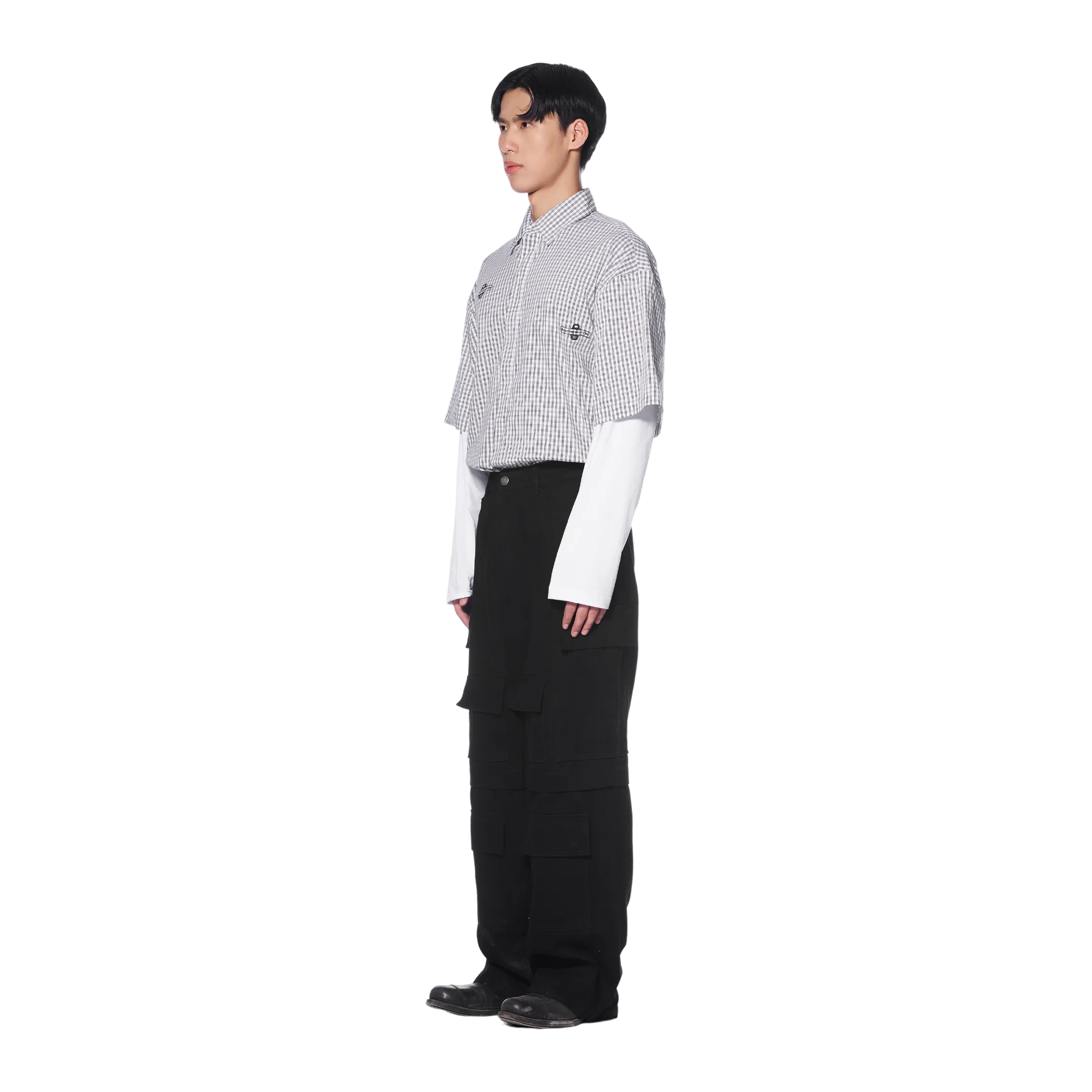 WIDE LEG CARGO TROUSERS