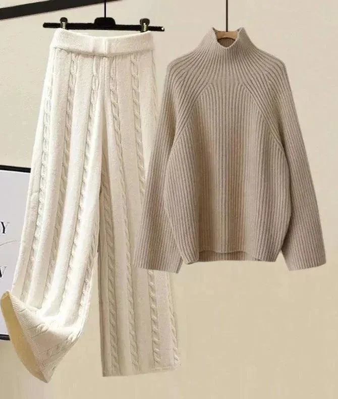 Winter Woolen Parka Vest & Knitted Set