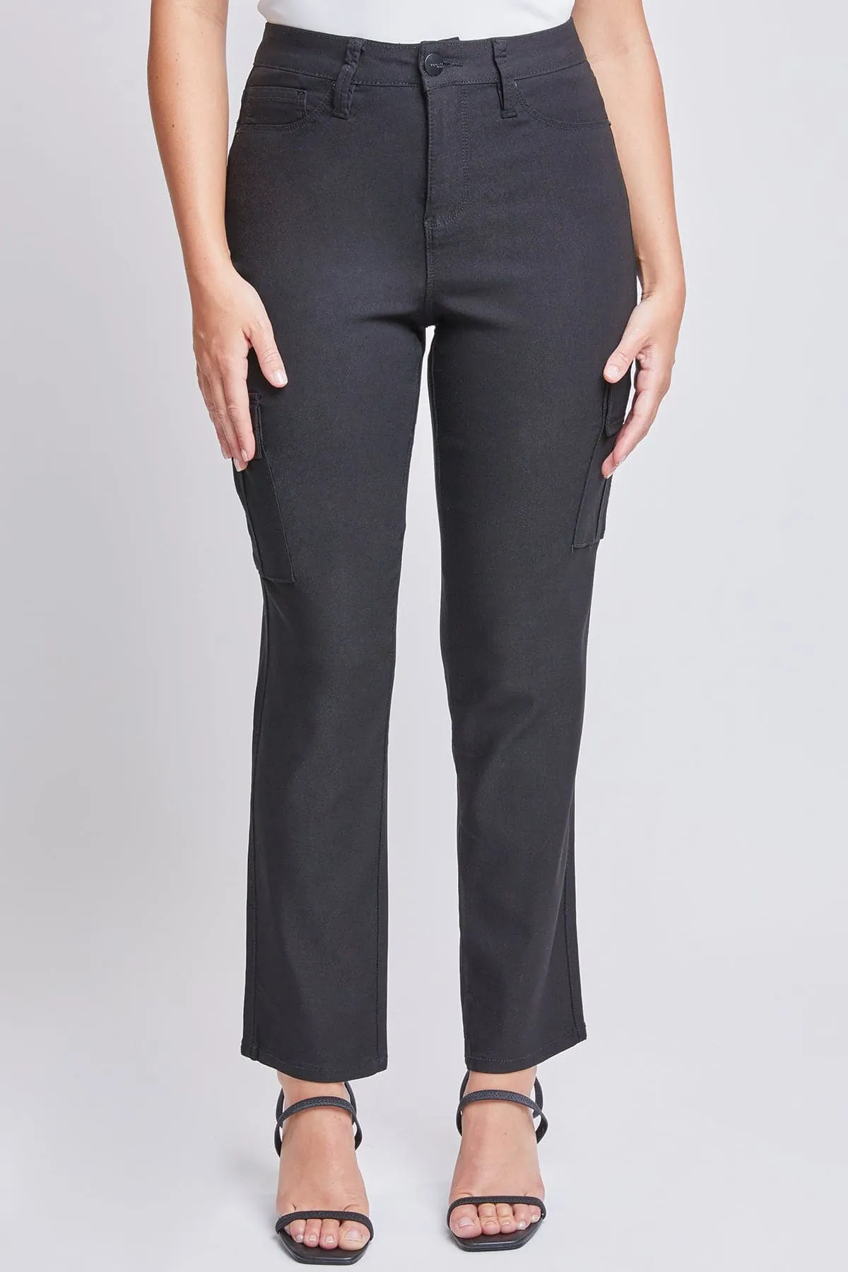 Women's Hyperstretch Straight Leg Cargo Pants, Black