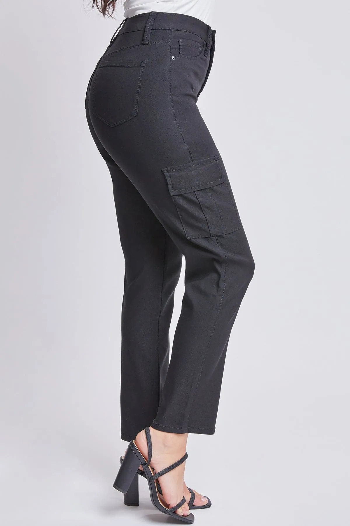Women's Hyperstretch Straight Leg Cargo Pants, Black