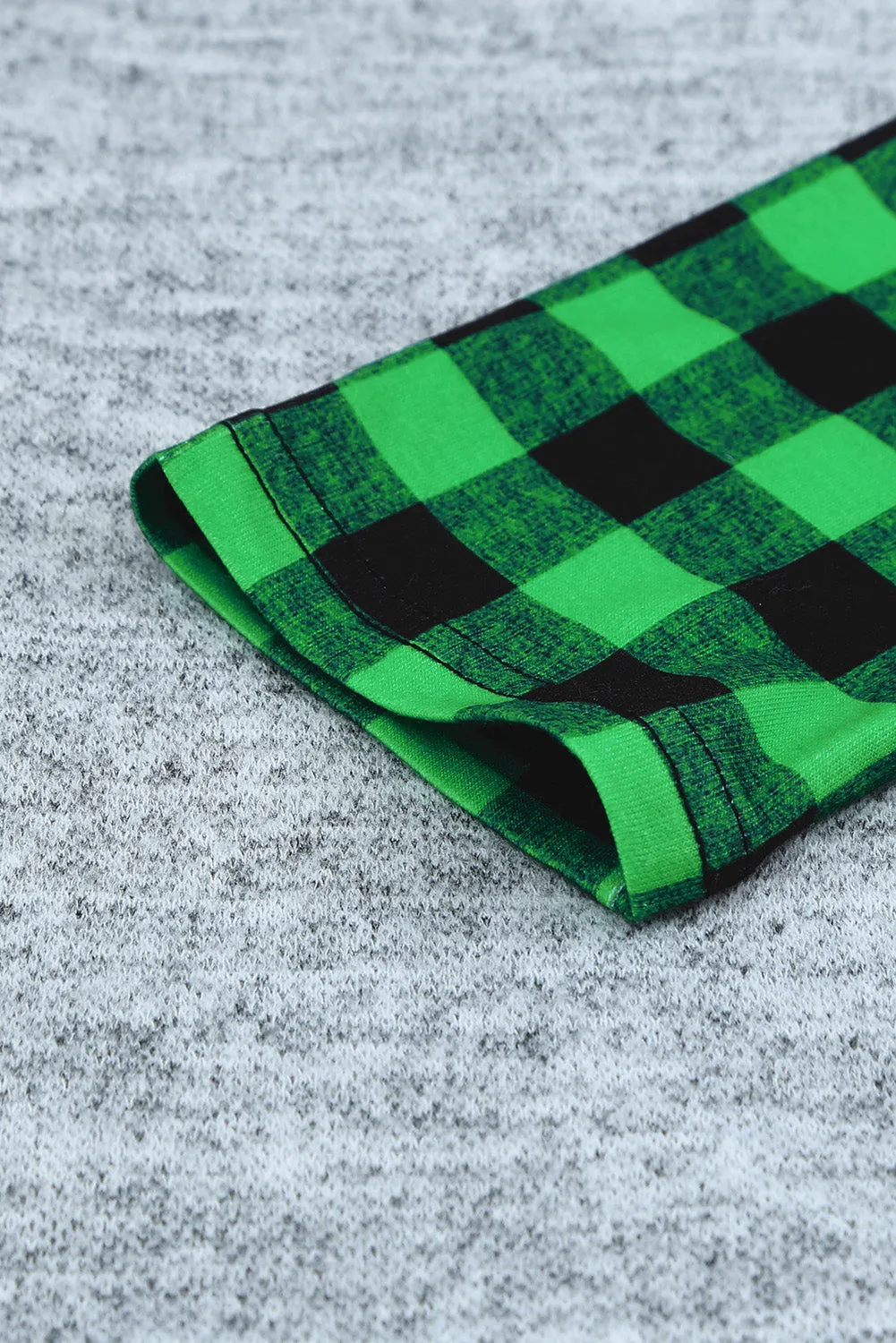 Womens Splicing Kangaroo Pocket Buttoned Plaid Hoodie