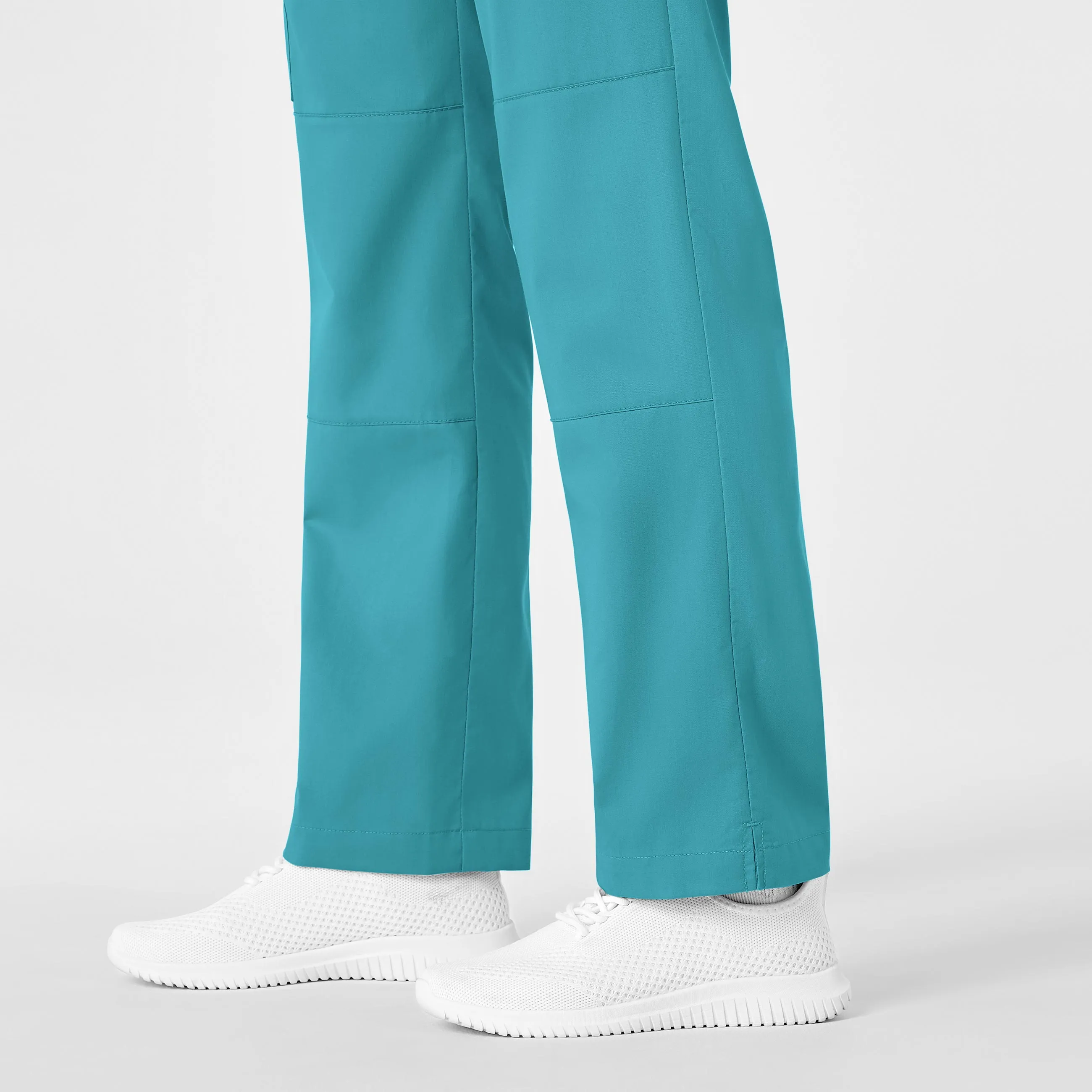 WonderWORK Women's Straight Leg Cargo Scrub Pant - Teal Blue
