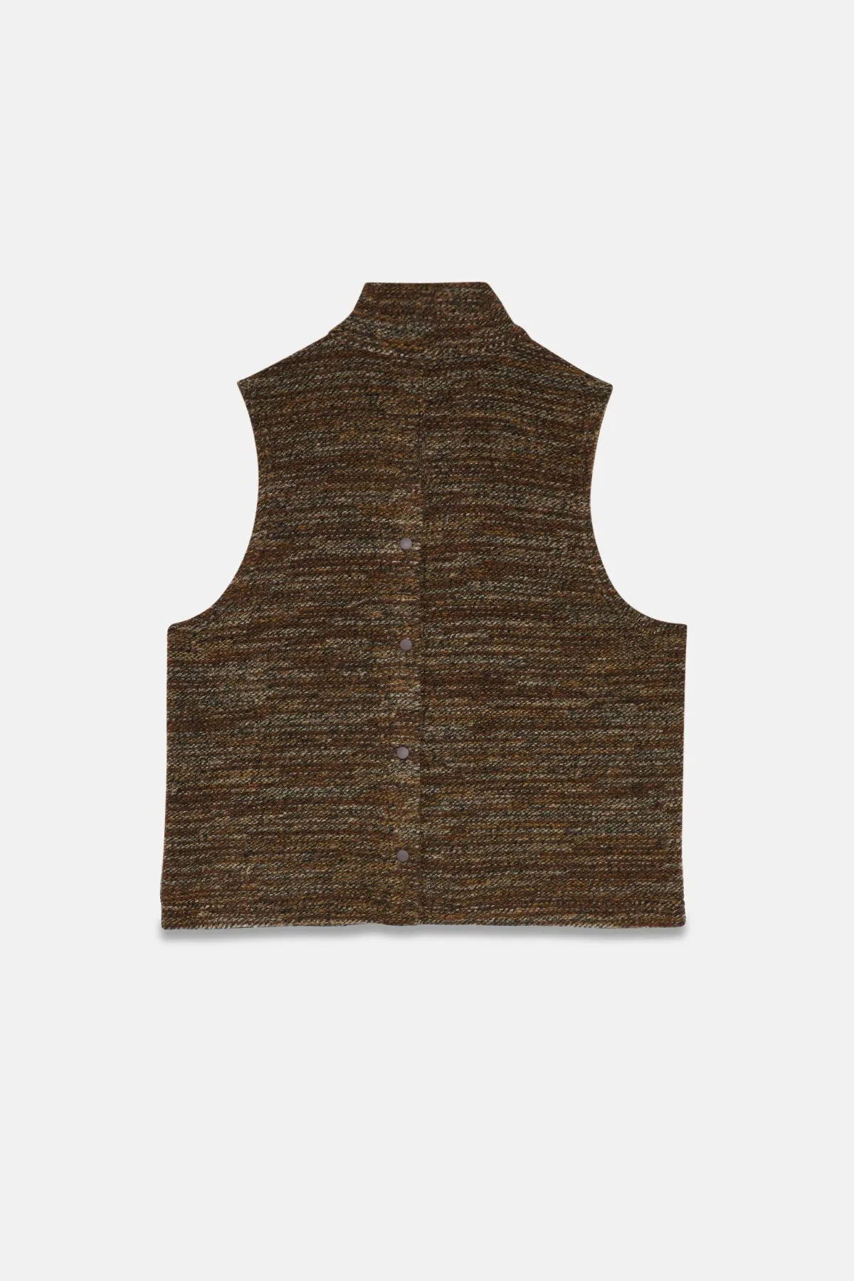 Wool blend High Mock Knit Vest
