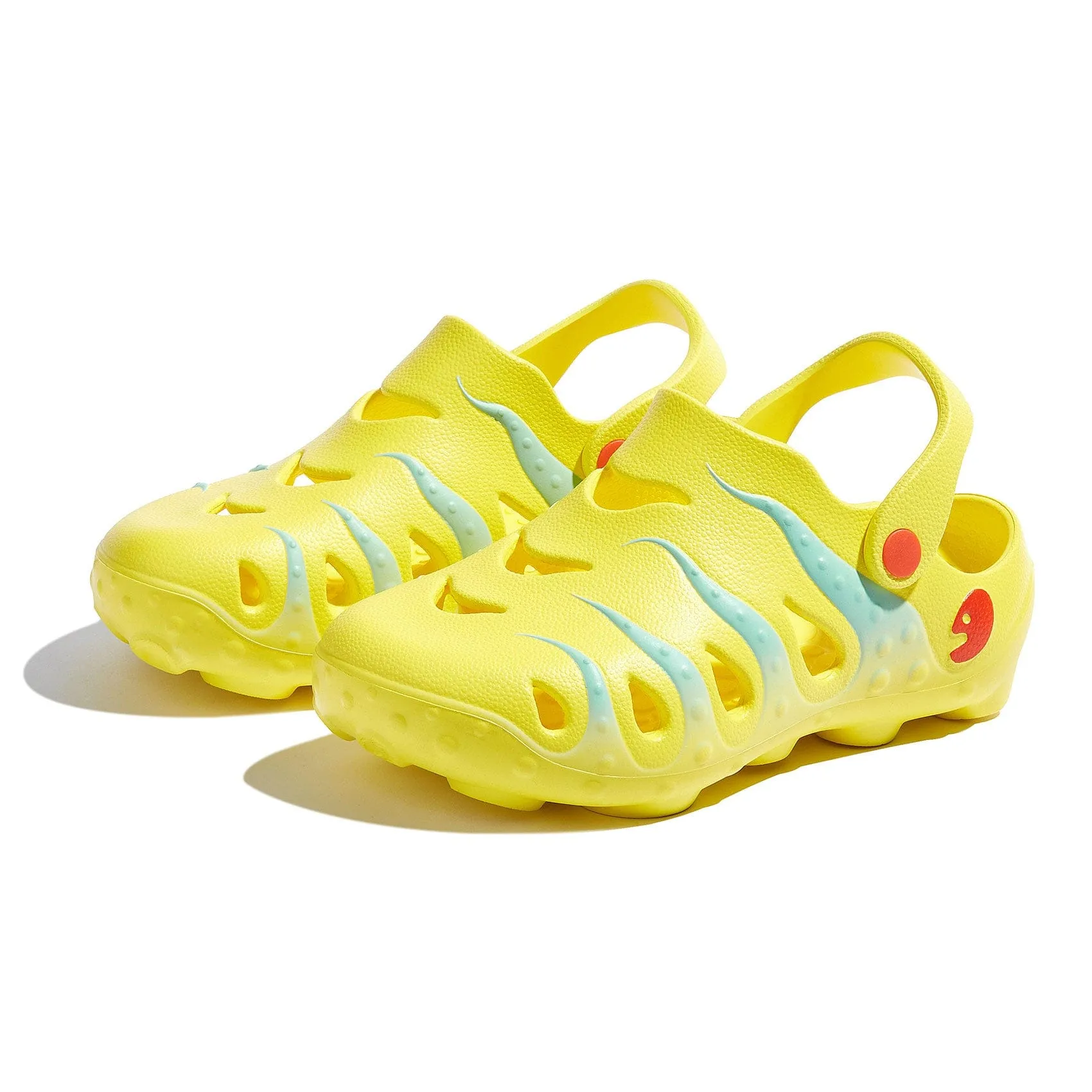 Yellow & Glass Blue Octopus I Women