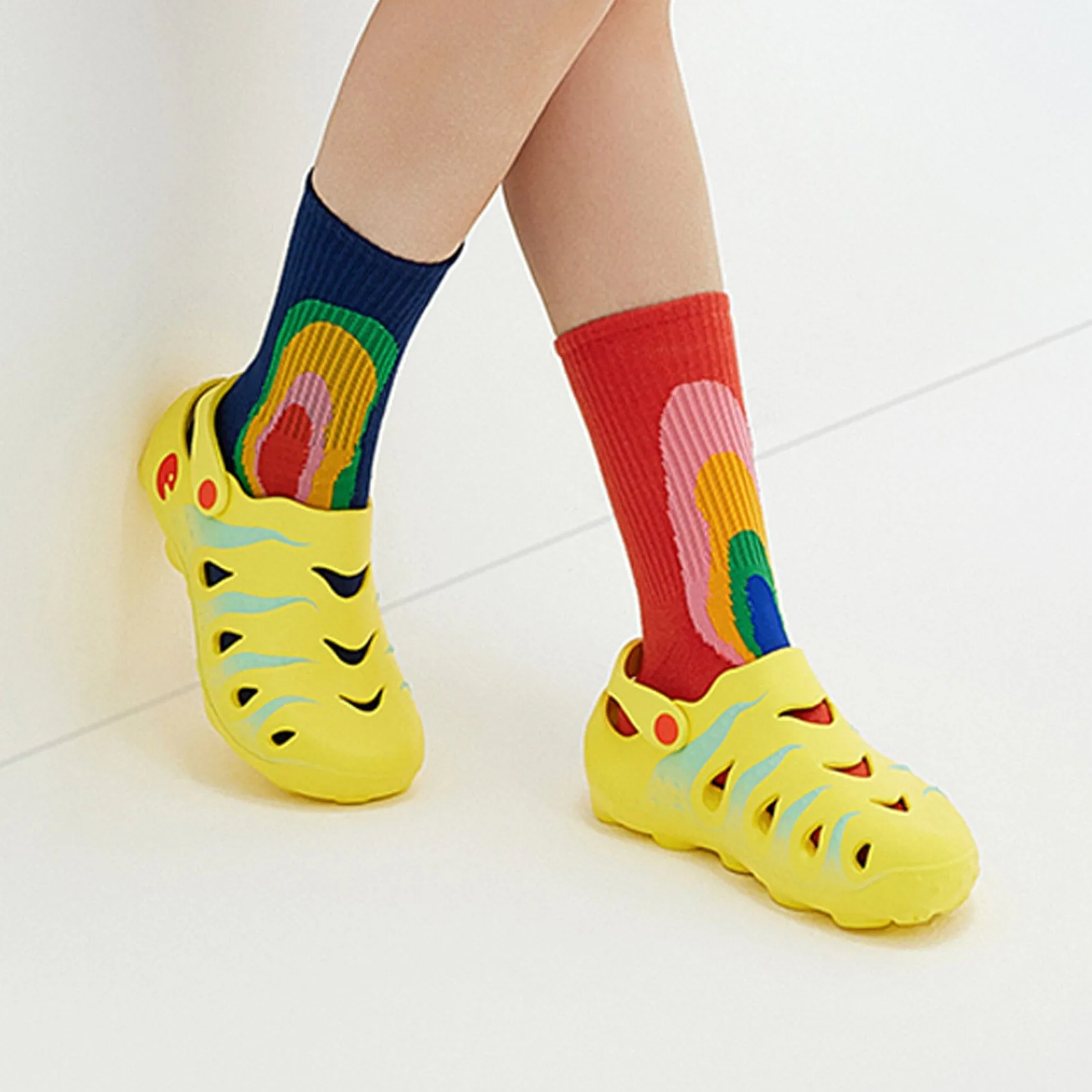 Yellow & Glass Blue Octopus I Women