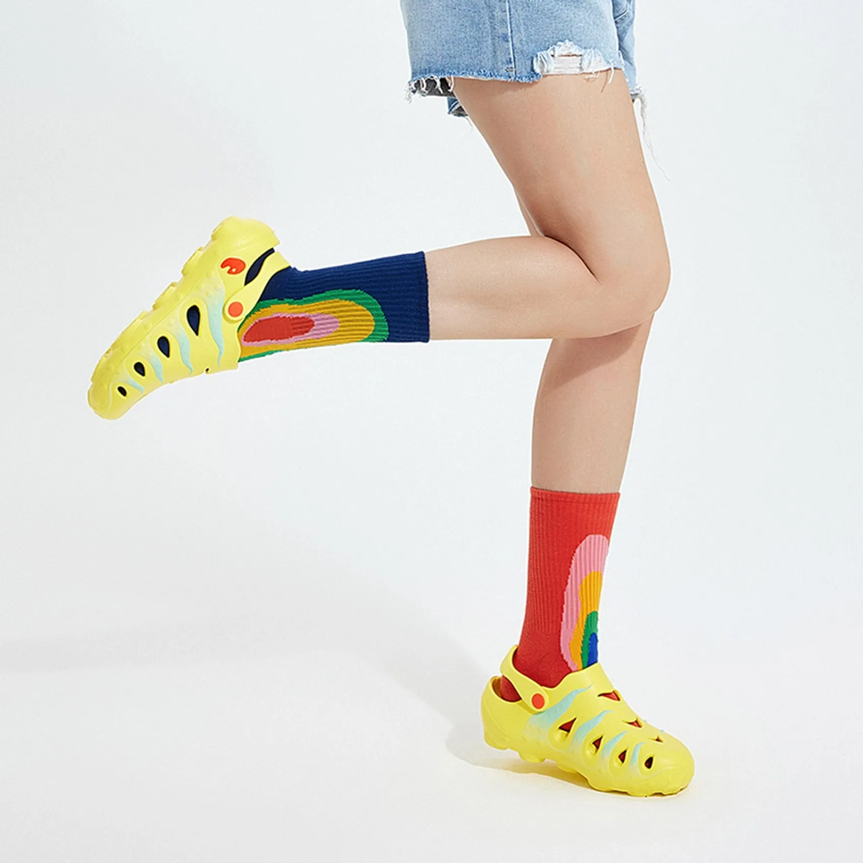 Yellow & Glass Blue Octopus I Women
